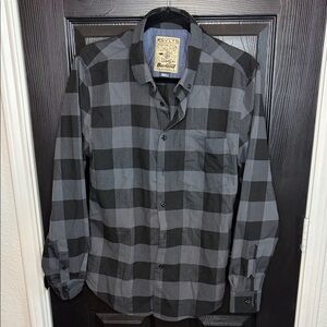RSVLTS Black and Gray Plaid Button Down Shirt